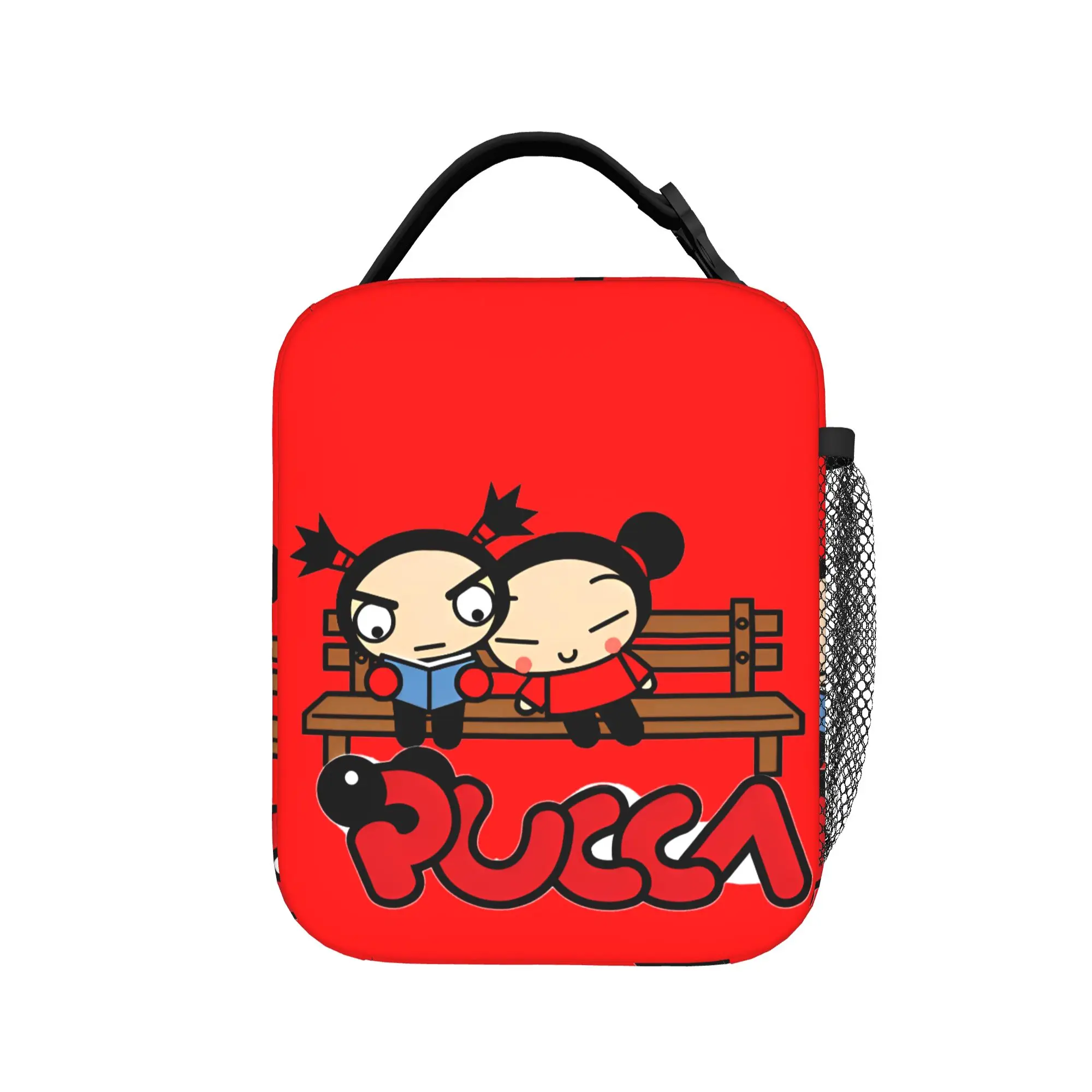 Pucca Garu Insulated Lunch Bag Cooler Bag Reusable,Lunch Container Cartoon Leakproof Tote Lunch Box Girl Boy Work  Picnic