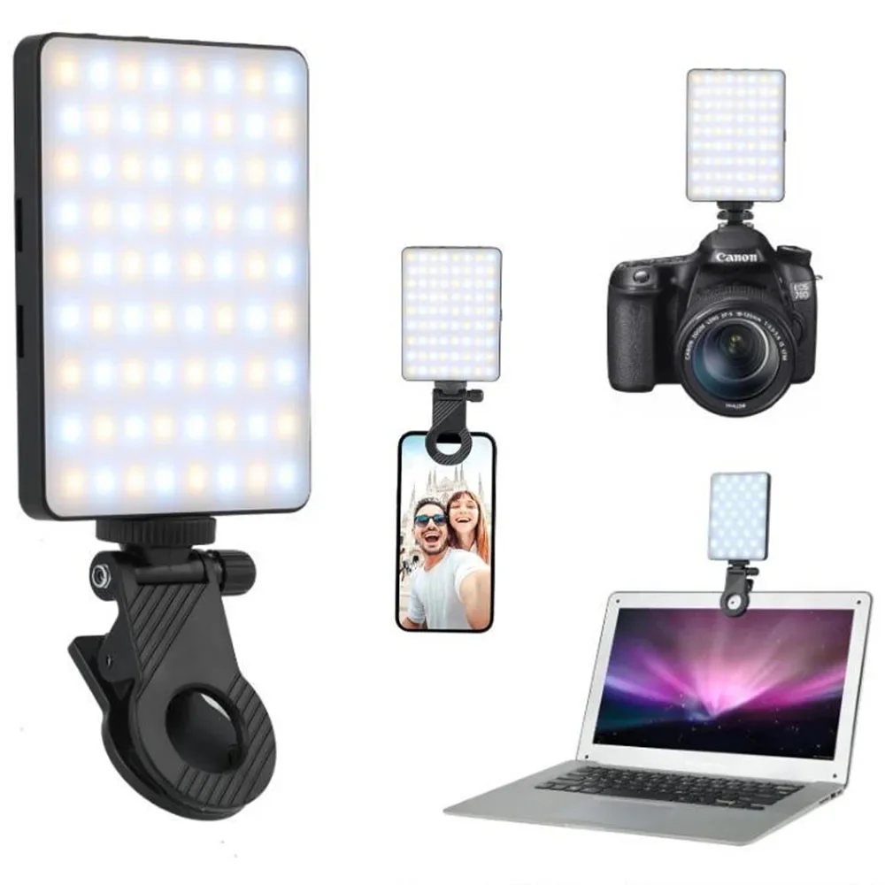 

LED RGB Video Light Phone Fill Light Rechargeable Portable Lanterns 2000MAh Ajusted 3 Modes 2700-6500K Portable Selfie Lighting