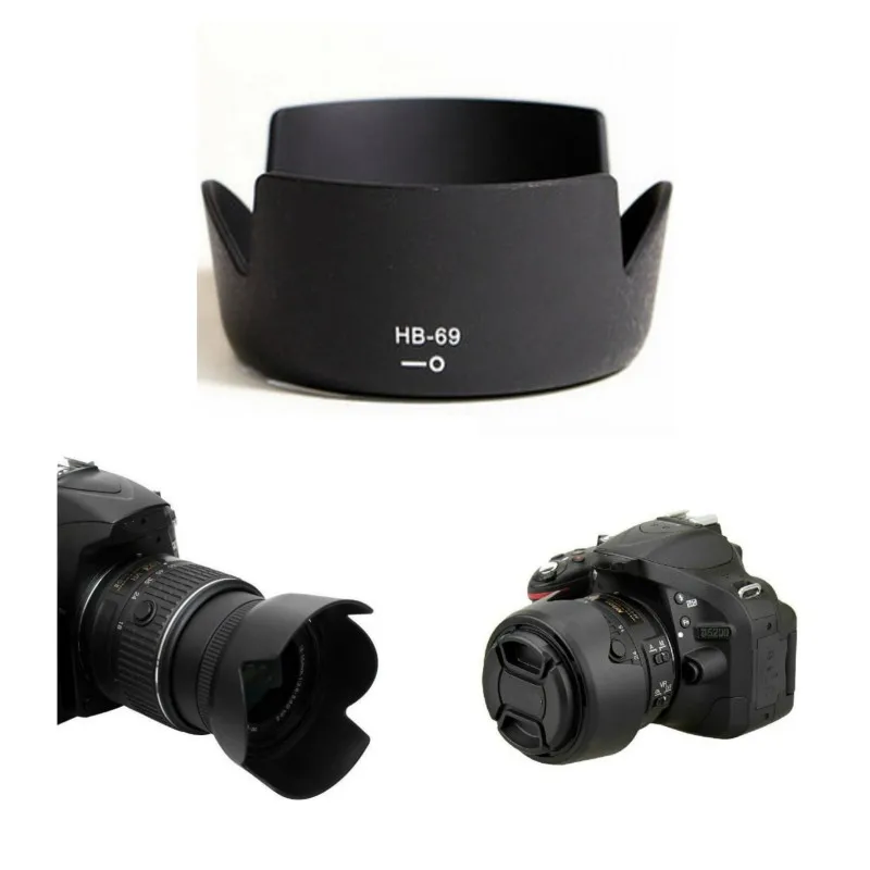 1PCS HB-69 HB69 Bayonet shape flower Lens Hood for nikon AF-S DX for 18-55mm F3.5-5.6G VR II 52mm