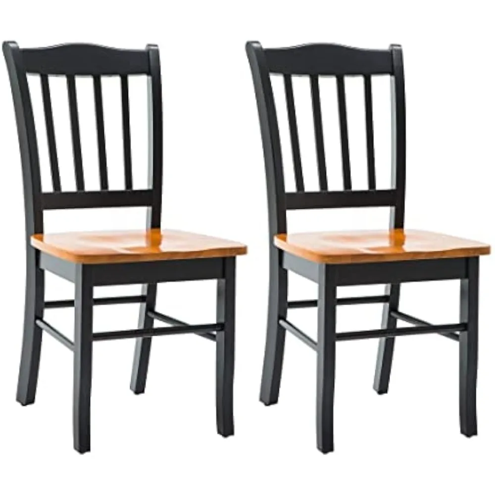 

Boraam Shaker Chair, Black/Oak, Set of 2