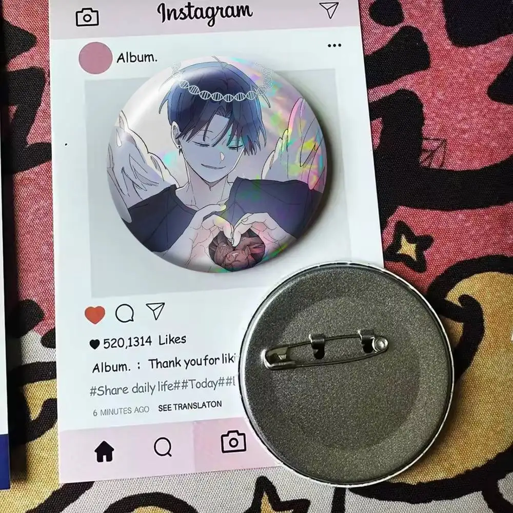 Lustiges Manhwa One-Room TA Laser-Abzeichen, geeignet für Rucksäcke, Kleidung, Hüte, Dekoration, kreative Accessoires – Detail 16