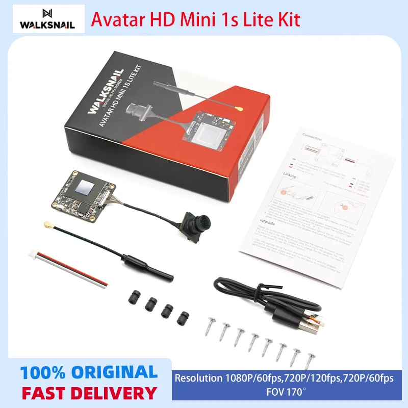 

Walksnail Avatar HD Mini 1s Lite Kit 14X14 мм Avatar Lite камера для FPV Freestyle Tinywhoop Cinewhoop дроны DIY Запчасти