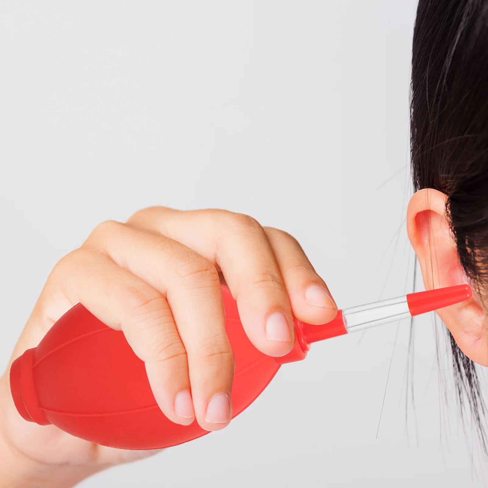 أداة تنظيف الأذن المحمولة لغسل الأذن، لمبة شفط كروية خفيفة الوزن وآمنة لإزالة شمع الأذن وتصفيف الشعر #2