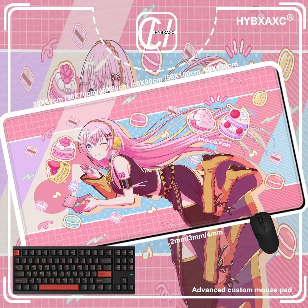 HYBXAXC XL Mousepad P-Project Sekai Birthday Card Mouse Pad Anime P-PJSK Deskmat PC Cabinet Extended Mousemat Large Keyboard Mat