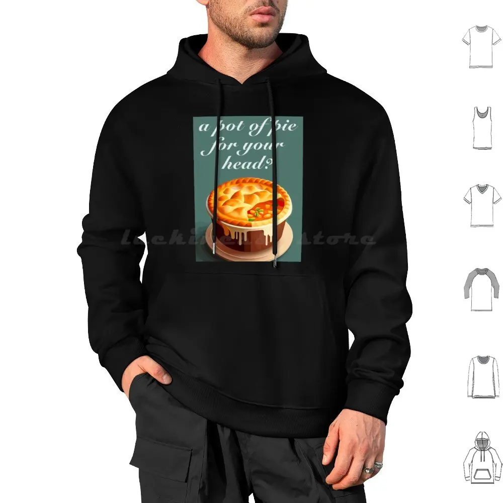 Potpie 2 Hoodie cotton Long Sleeve Food Kawai Japanese Anime Vector Art Cute Aesthetic Cozy Warm Studio Ghibli