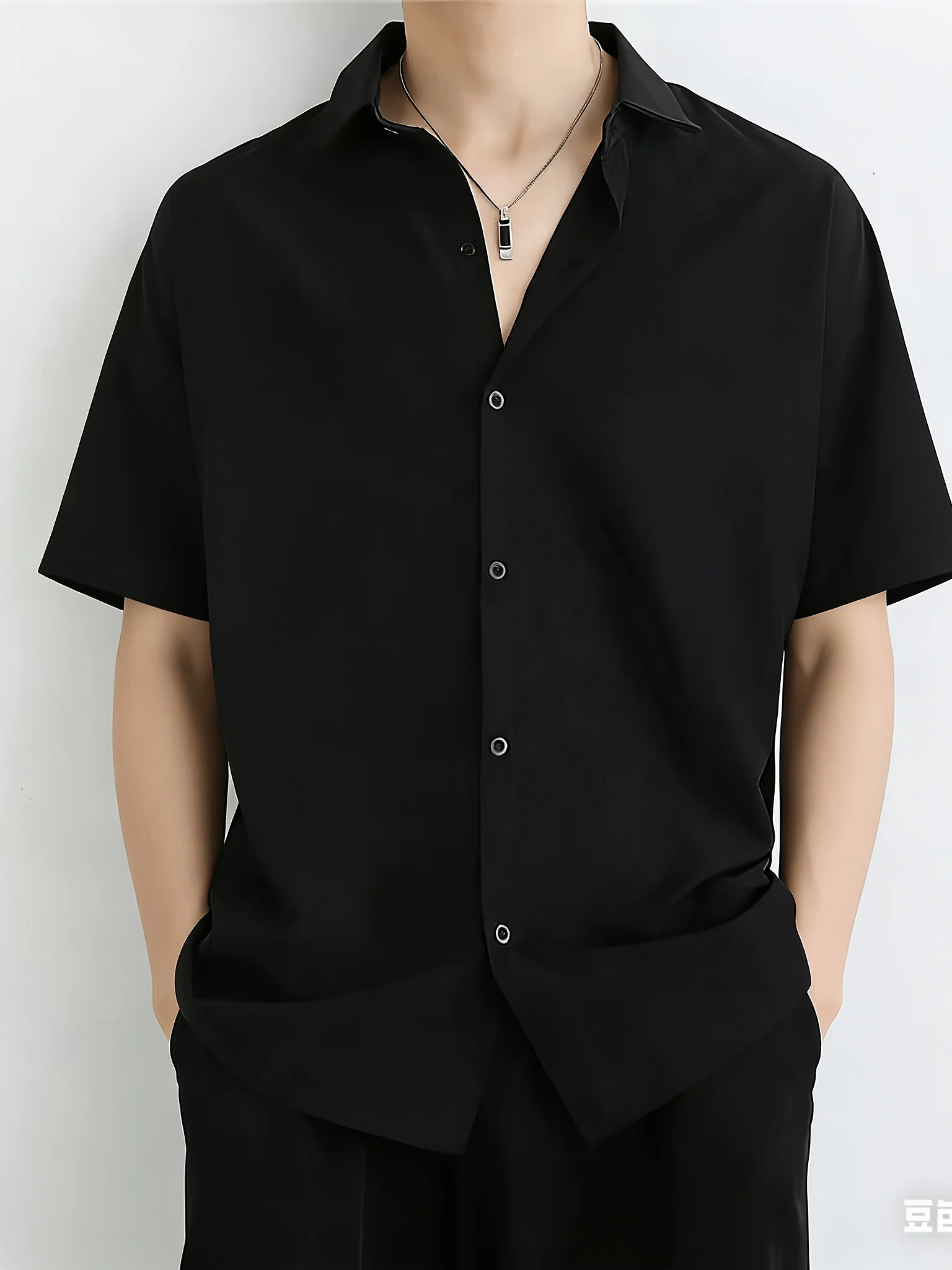 

Shirt Men'S Short Sleeve Business Dress Suit Best Man Professional Work Uniform Workwear ID Photo Inner Wear Outer Wear Plus Siz