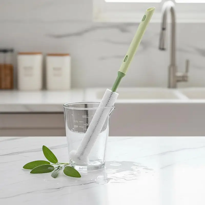 Baby Feeding Bottle Brush 1Pc Scalable Long Handle Soft Bristle Food Grade Cup Scrubber for Kitchen Glass Mug Water Bottle
