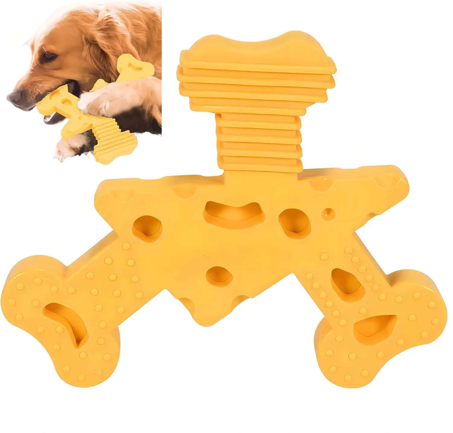 

Cheese-Flavored Dog chew Toy Safe and Biodegradable Nylon Material Providing Your pet with Tasty and Safe chew Toy thoughtfully