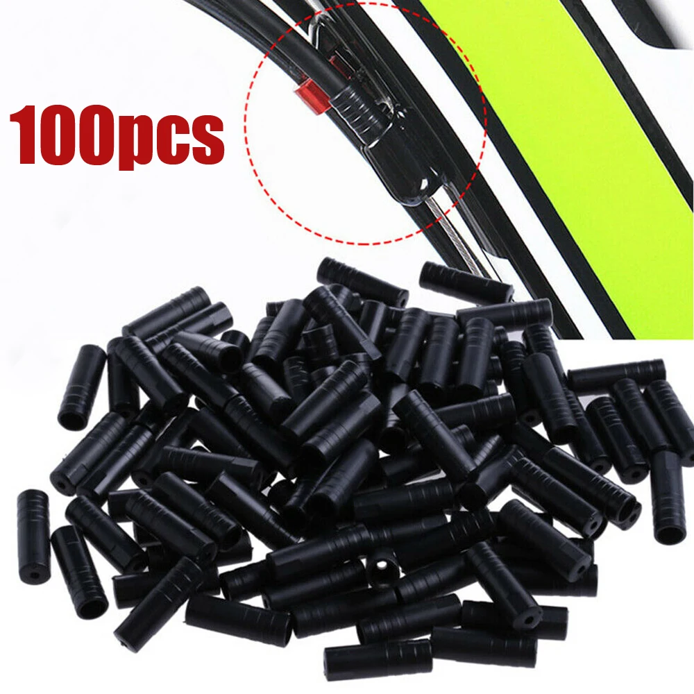 100pcs Mountain Road Cycling Plastic Line Tube Cap Variable Speed Brake 4/5mm Line Out Tube Dust Cap Accesorios Para Bicicletas