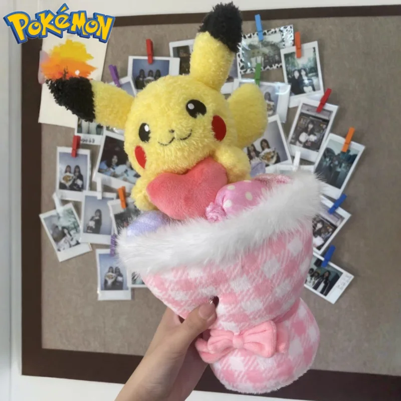 potdemiel-ポケモンピカチュウぬいぐるみ花束子供の日のギフトガールフレンドソフトぬいぐるみグッズ映画アニメおもちゃ
