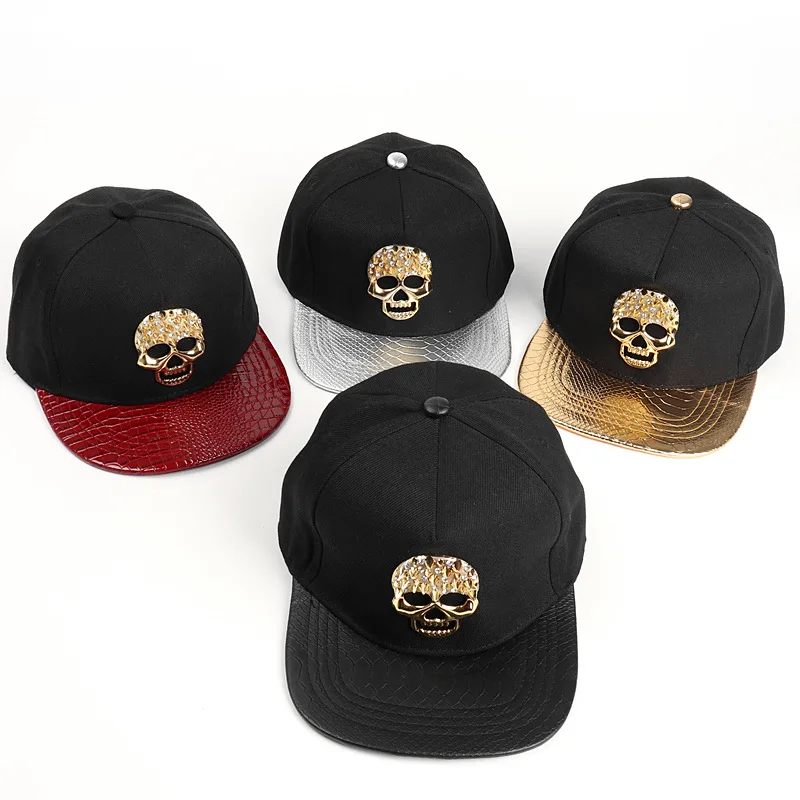 Doitbest Summer Women Baseball Cap Men Girls Metal Snapback Caps Skull Flat brim Autumn Unisex Female Hip Hop Sun Hat Gorras