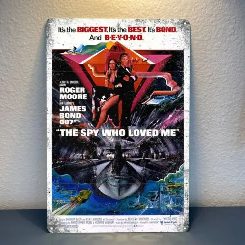 The Spy Who Loved Me Movie Metal Poster Tin Sign 20x30cm Pla