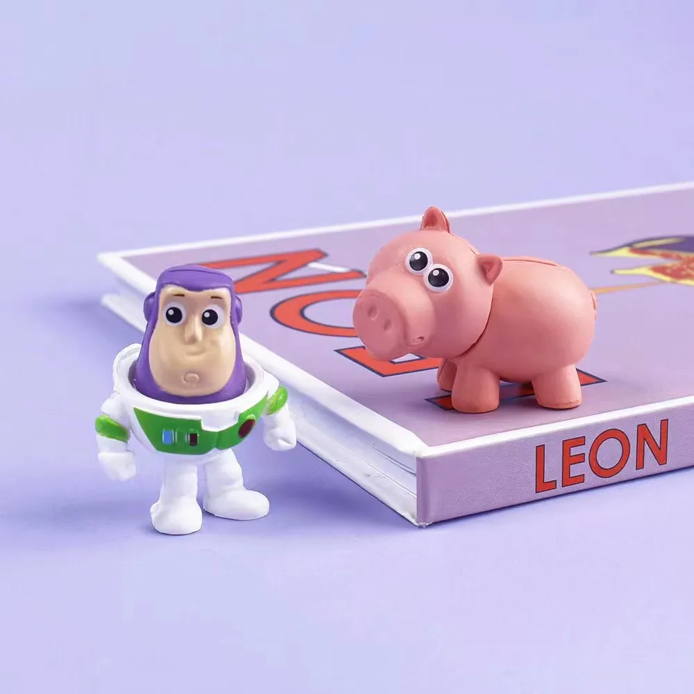 Disney Toy Story 4 Figuras de acción de Disney, de Woody minimuñecas, Buzz Lightyear, versión Q, Toy Story 4, regalo de cumpleaños para niños
