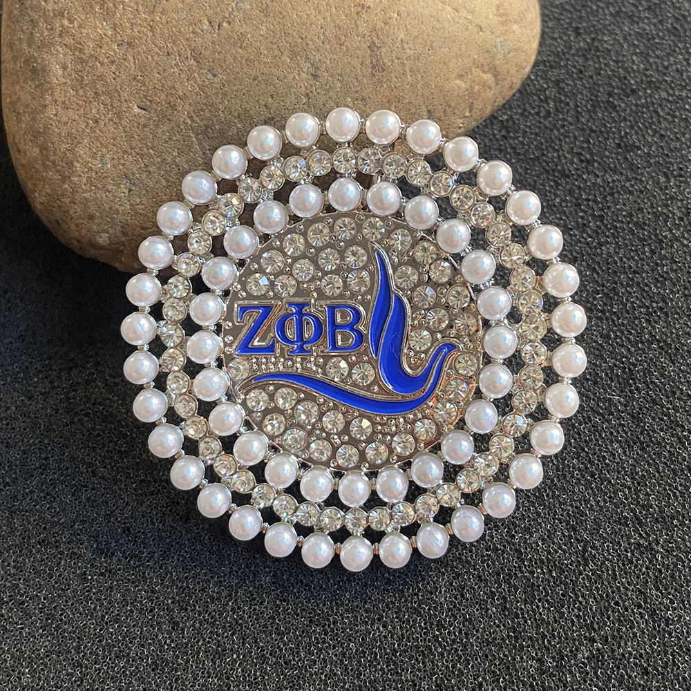 New Popular Customized Circular ZOB Letter Pins Suitable for Women's High end Party Wedding Shiny Jewelry