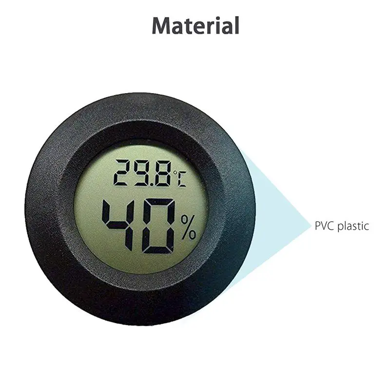 ABJN-25-Pack Hygrometer Thermometer Digital LCD Monitor Humidity Meter Gauge For Humidifiers Dehumidifiers Gre