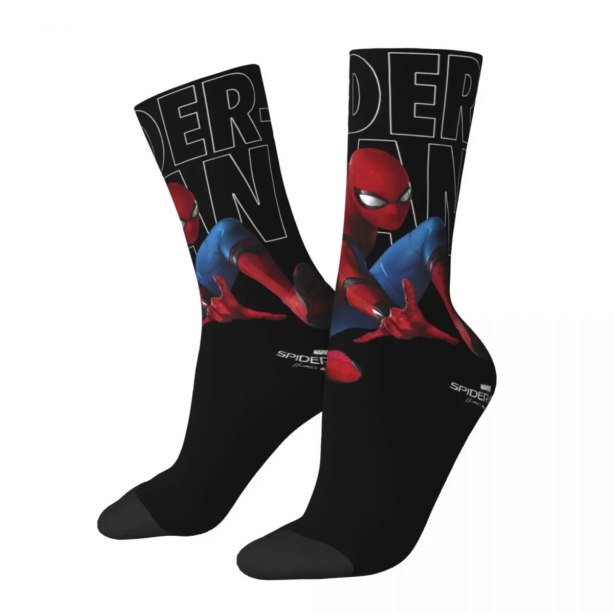 Spider-Man Homecoming Socks Merch Cool Spiderman Comfortable Crew Socks Sweat Absorbing