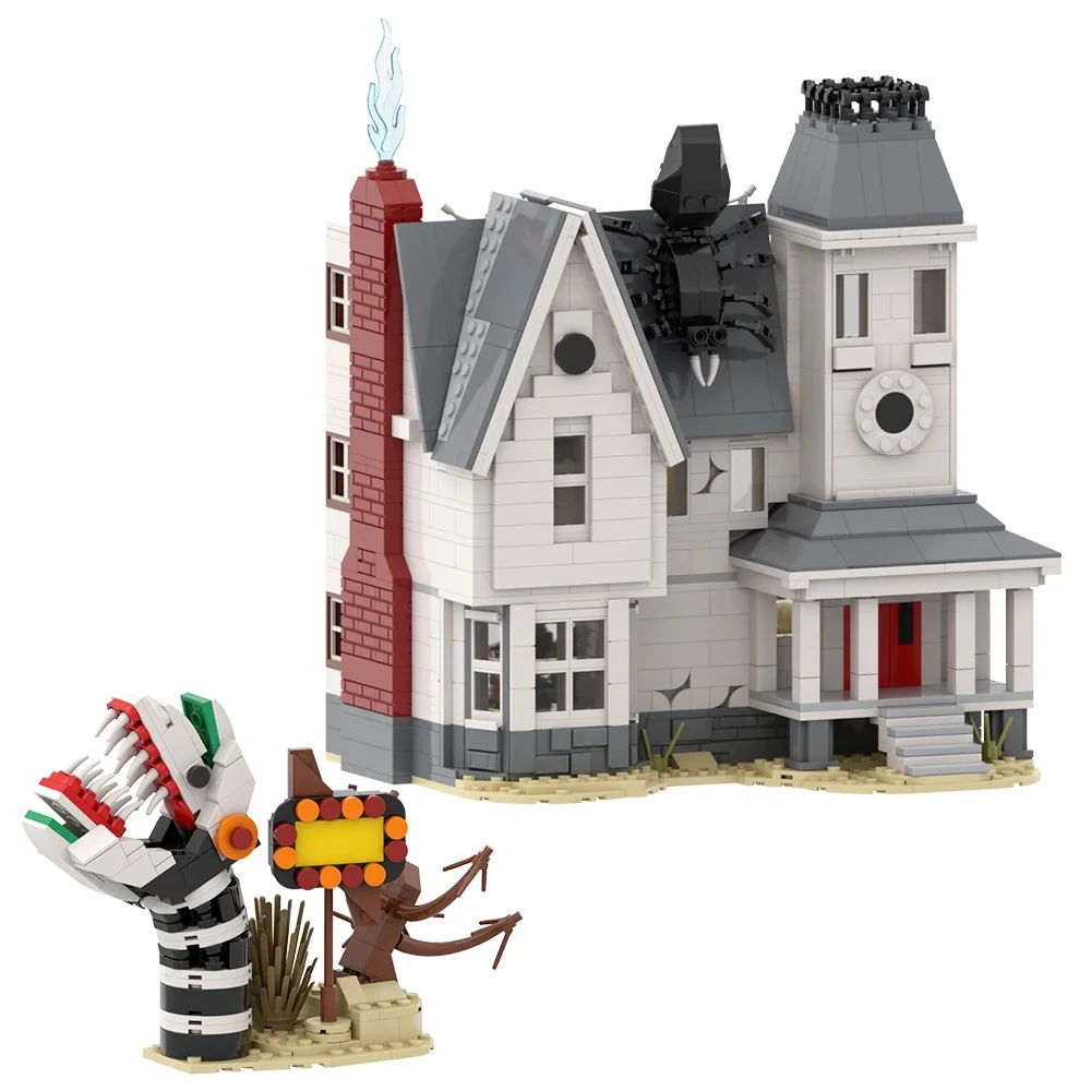 MOC Movie Beetlejuiceedss The Maitlands House Architecture Model Building Blocks Monster Snake Bricks Toys Kids Halloween  Gift