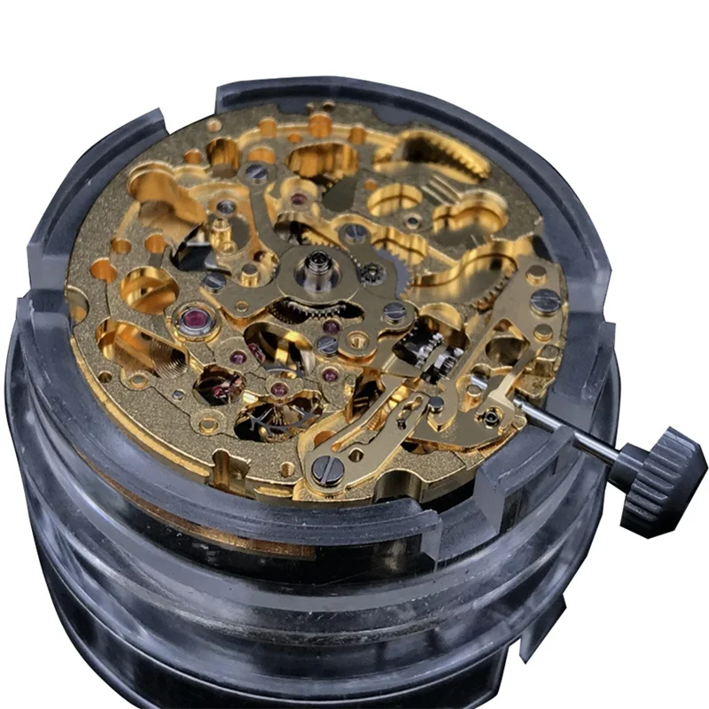 Gold 8N24 Mechanical Movement Miyota 21 Jewels Skeleton Automatic Movement