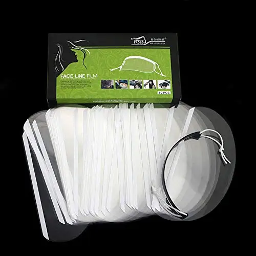 50Pc Disposable Face Shields Barber Wash Face Scratch Resistant Shower Visors Masks for Hairspray Tools Hairdressing Supplies ﻿