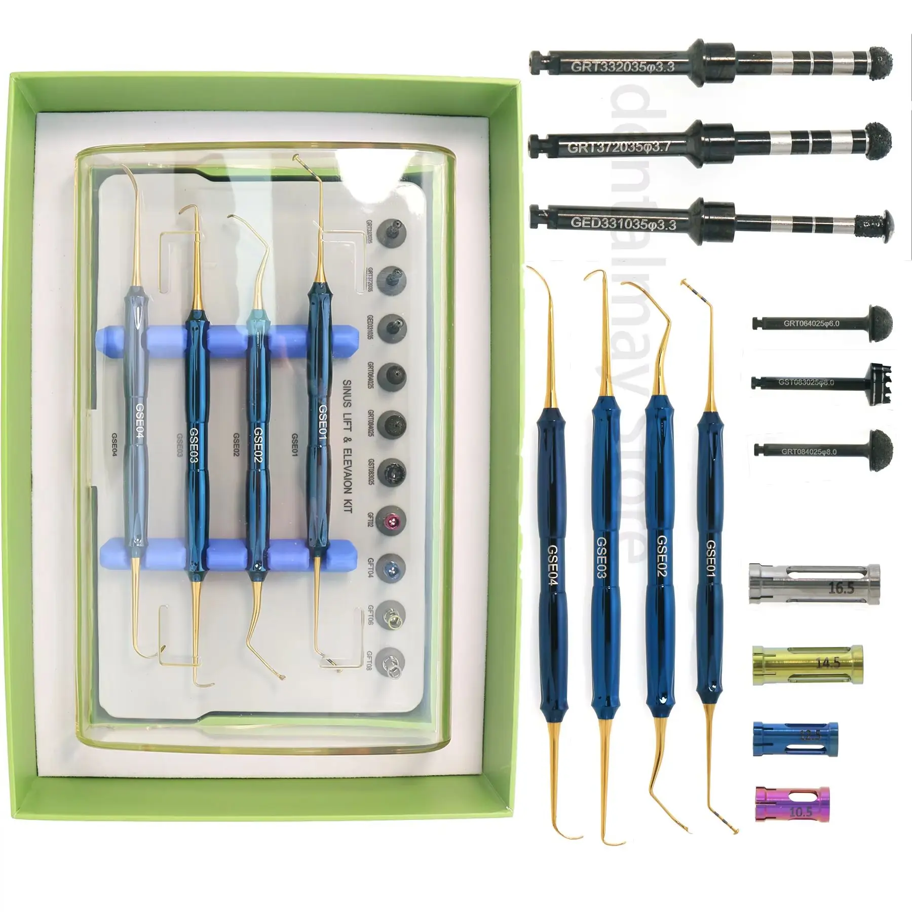 Dental Implant Elevation Kit  Advanced Dask Drill Stopper Sinus Lift Instrument