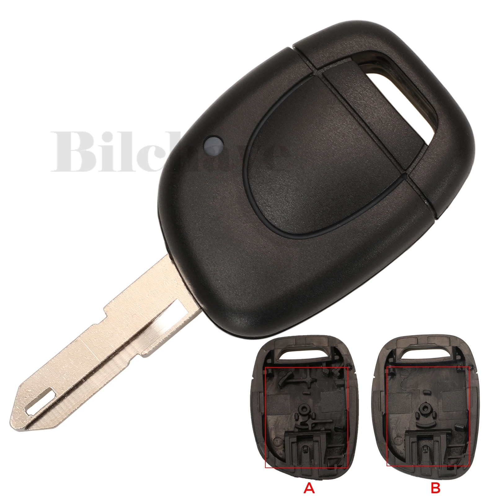 Bilchave 1 Button Remote Key Case Shell Fob For Renault Twingo Clio Kangoo Master Uncut NE72 Blade Replacement