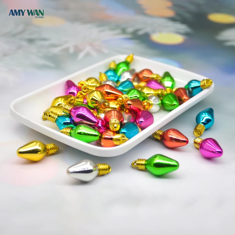 30pcs Christmas Tree Lights Doll House Accessories Non-luminous Color Fake Lights DIY Garland Pendant Home Deco Children\'s Toys