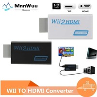 Full HD 1080P Wii to HDMI-compatible Converter Adapter Wii2HDMI-compatible Converter 3.5mm Audio for PC HDTV Monitor Display