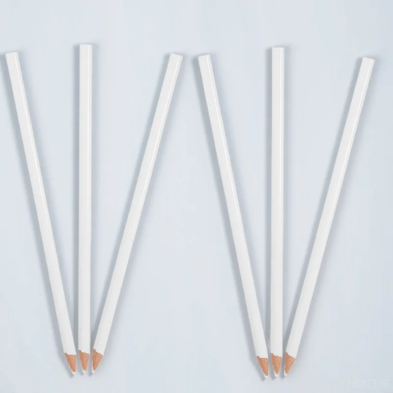 

6Pcs White Marking Pencil for Ceramic Glass Fabric Bright Core Smooth Lines Easy to Cut Multipurpose Sewing Woodworking Drawing
