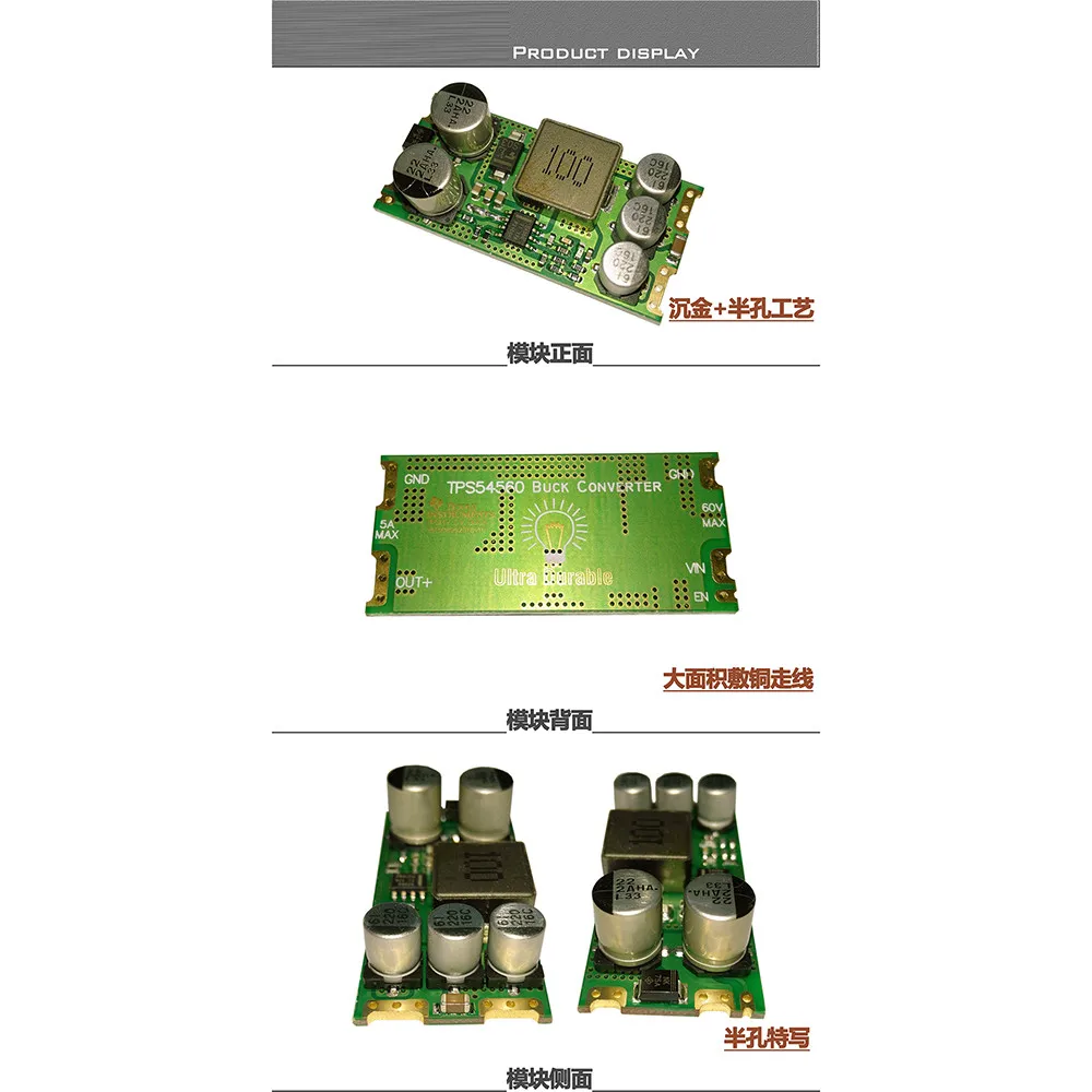 Imagem -05 - Buck Power Converter Regulador de Tensão Carro Fpv Raspberry pi 5a 4.5- 60v a 3.3v 7.5 v 8.4v 9v 12v 15v 19v 24v Tps54560 dc