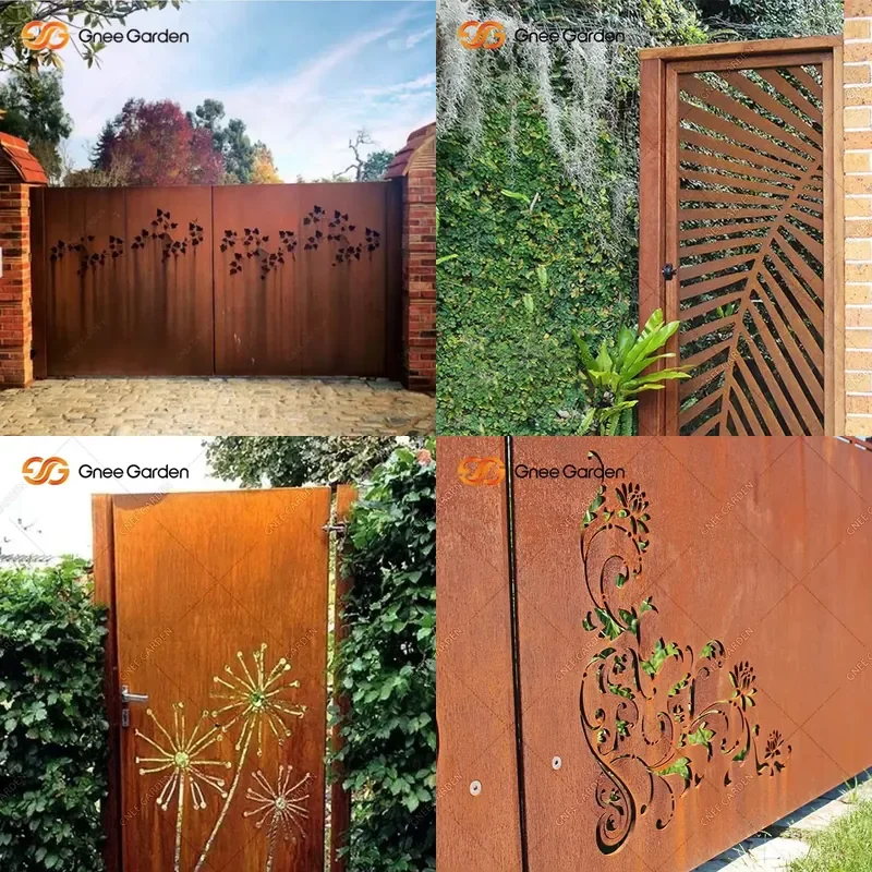 Rusty Corten Doors Corten Gate Garden Corten Steel Door