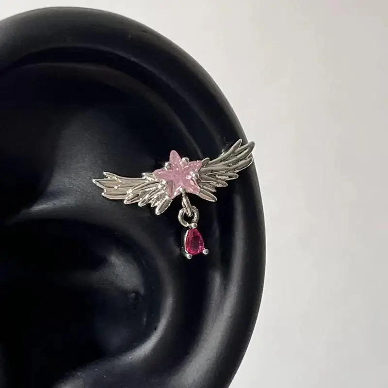 Luxury Shiny Wing Stud Earrings for Women   Ear Bone Nails for Dressing Up or Everyday Use