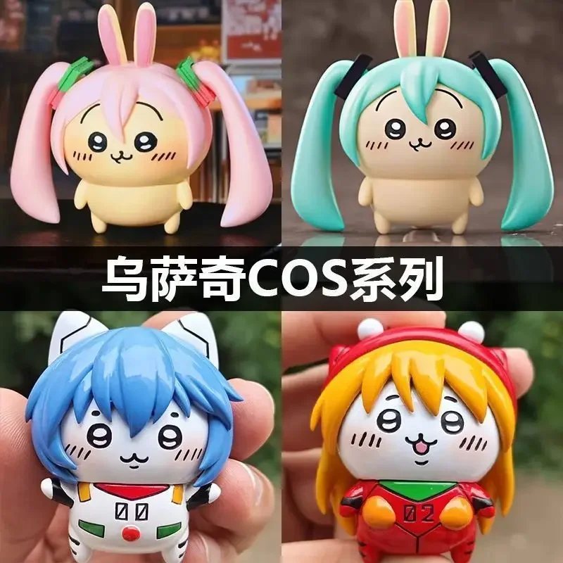 5cm Chiikawa Usagi cosplay Hatsune Miku figure cute cartoon car dashboard desktop ornament toy fun doll image 5