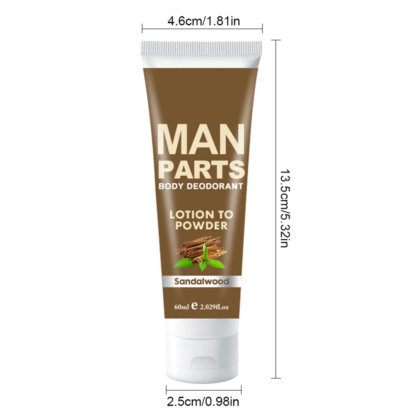 كريم مزيل العرق المضاد للرائحة من خشب الصندل للرجال - التحكم في رائحة الجسم وتركيبة مضادة للغضب، حماية من نضارة 24 ساعة