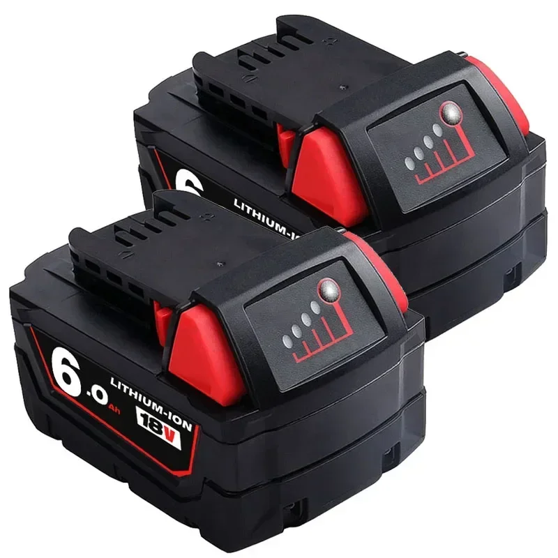 Batteria originale agli ioni di litio di ricambio 18V 6.0Ah per batterie per utensili elettrici Milwaukee M18 48-11-1815 48-11-1850 48-11-1860 Z50