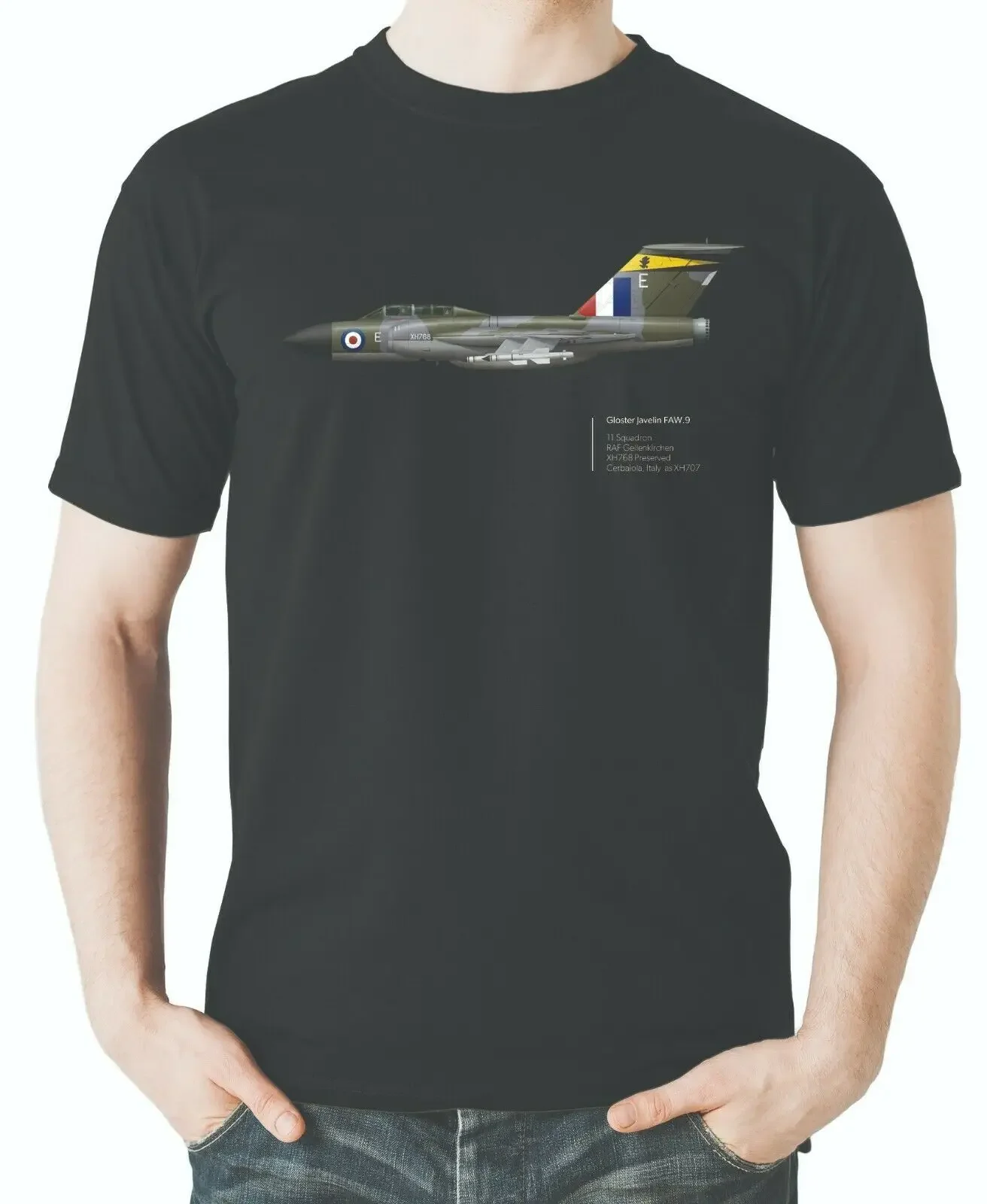 Royal Air Force Gloster Javelin FAW.9 Aviation Themed T-Shirt. Summer Cotton Short Sleeve O-Neck Mens T Shirt New S-3XL