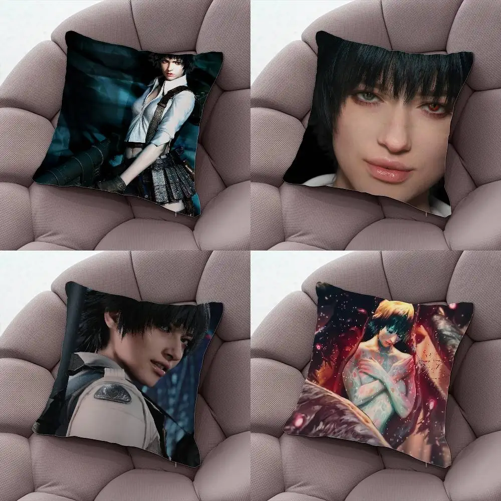 

D-Devil May Cry 5 Lady Pillow Case Pillow Case Living Room Sofa Cushion Cover Suitable For Home Bedroom Room Decoration
