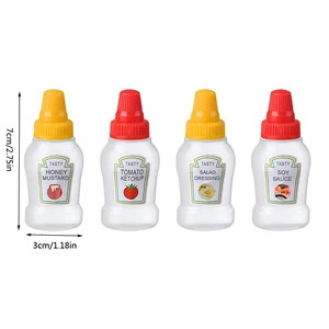 Mini -Gewürz -Squeeze -Flaschen, Honig, Ketchup, Sojasauce, Salatsauce, Lunchbox, gepresste Behälter, Flaschen, 25 ml, 4 Stcs, 8pcs 10 Hauptverkaufsdosierung Honig - №4