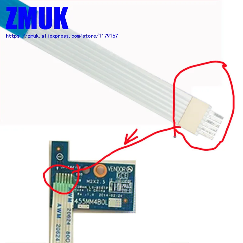 

New Original 6Pin E-type Cable For AWM 20706 105C 60V VW-1 FFC,P/N NBX0000YE00 NBX0000ZV00