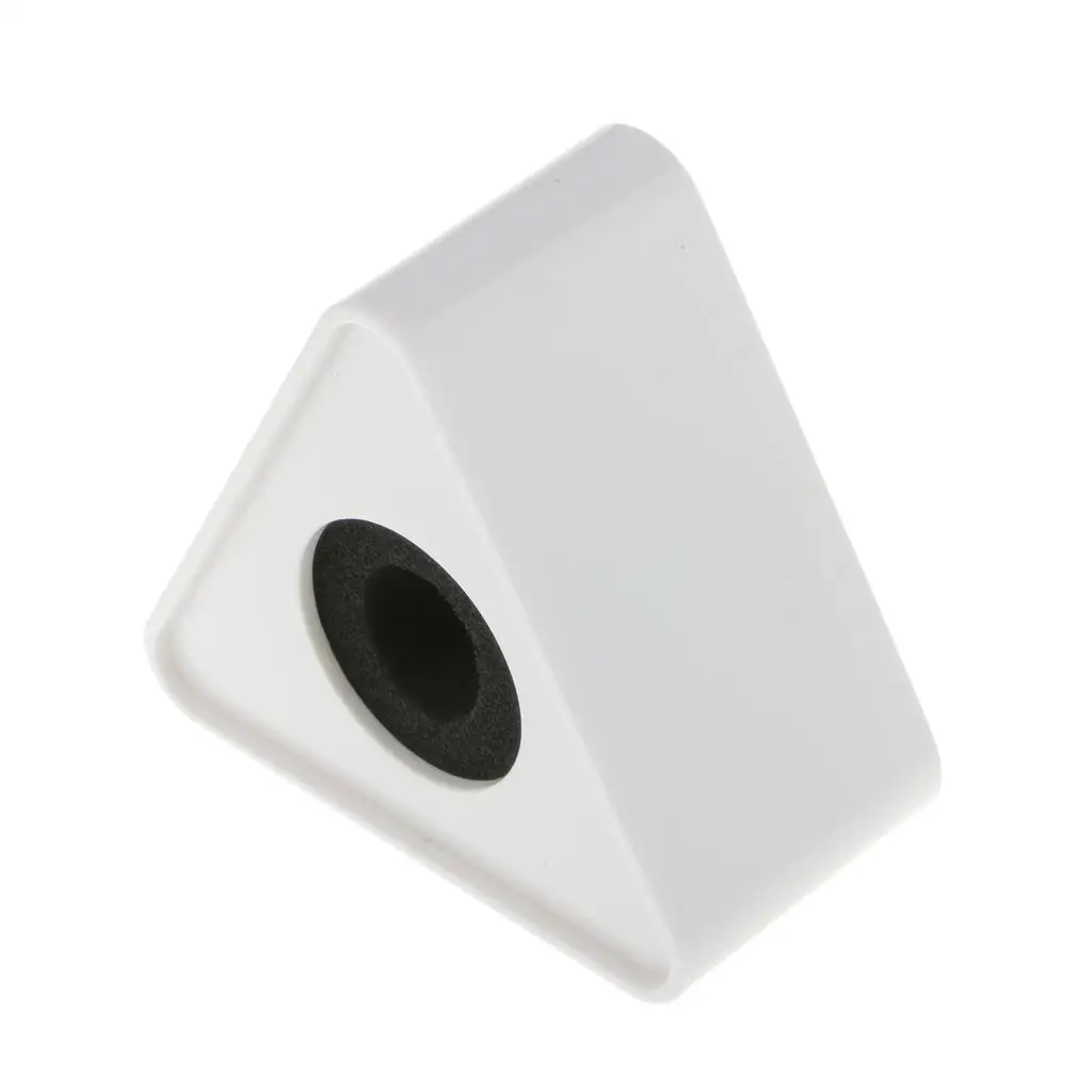 White ABS Triangular Microphone Stand Desktop Holder Station for Professional Studio and Conference