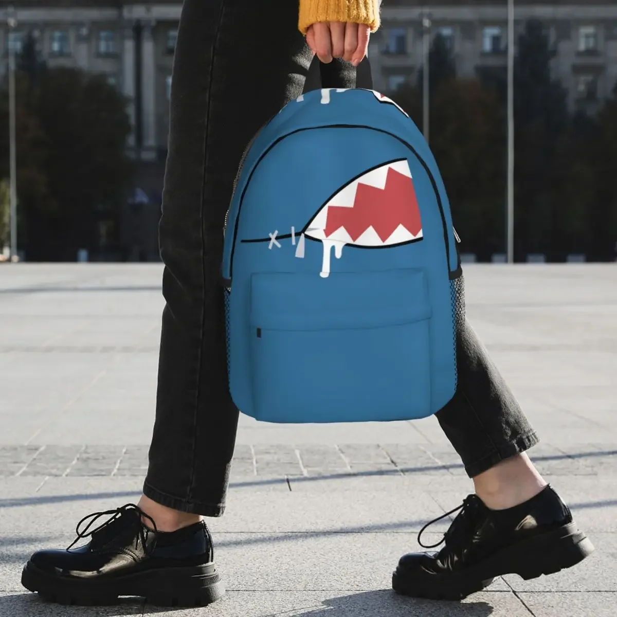 Gawr Gura Shark Mouth Backpacks Teenager Bookbag Casual Children School Bags Travel Rucksack Shoulder Bag Large Capacity