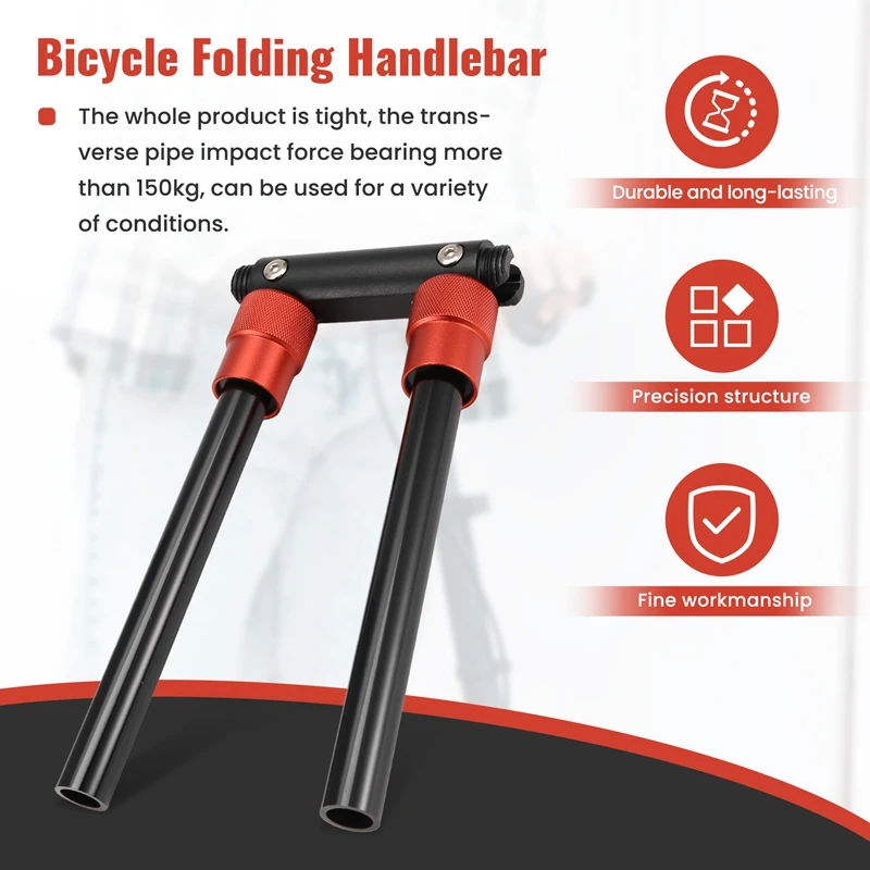 Manillar plegable para bicicleta eléctrica, manillar plegable de 90 grados para patinete eléctrico Kugoo M4