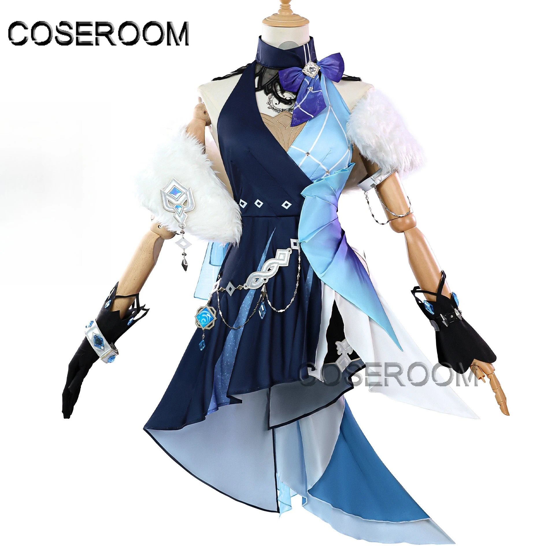 

Игра GenshinImpact Tranquil Banquet Yelan Косплей Костюм Одежда Женская Хэллоуин Карнавальная Вечеринка Ролевая Игра Униформа Платье