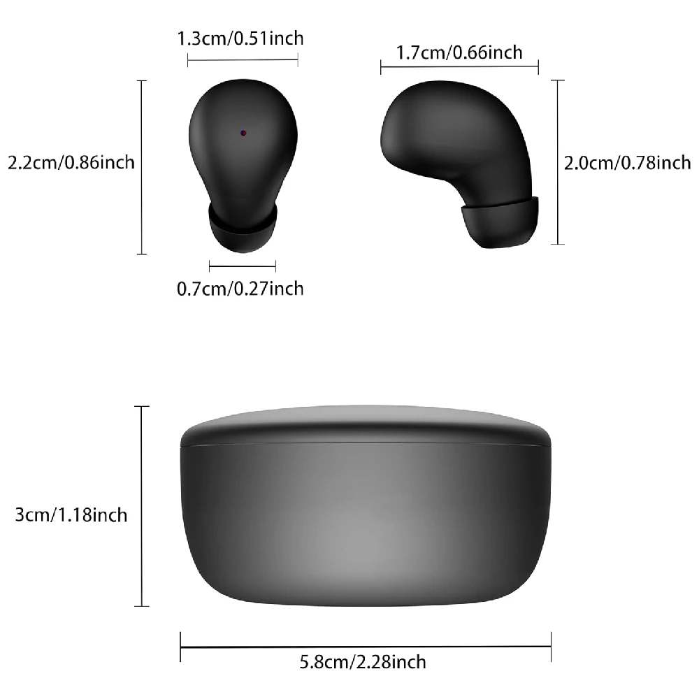 Mini Invisible Earbuds Sleep Headphones Bluetooth 5.4 Earphones TWS Wireless HIFI Stereo Noise Reduction Waterproof Heasets