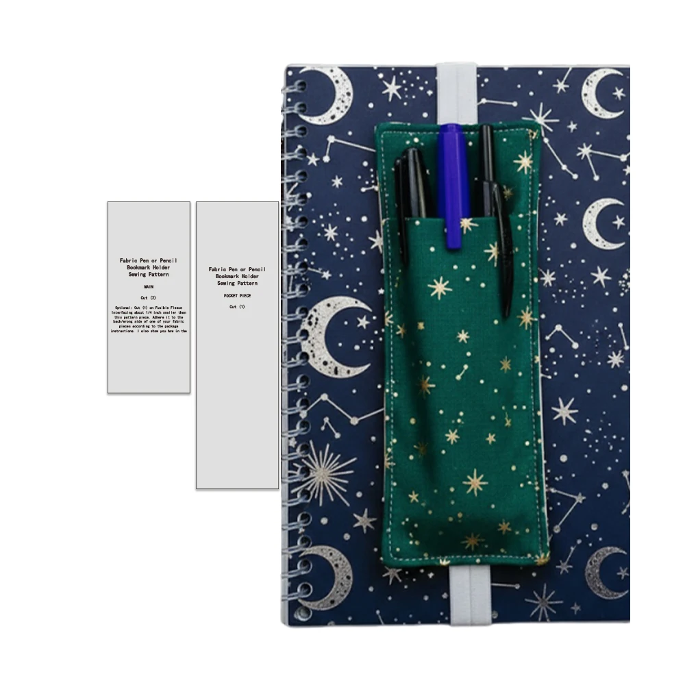 Pen Holder Bookmark Sewing patterns, 1:1 scale women's bag sewing patterns, stylish bag prototype patterns