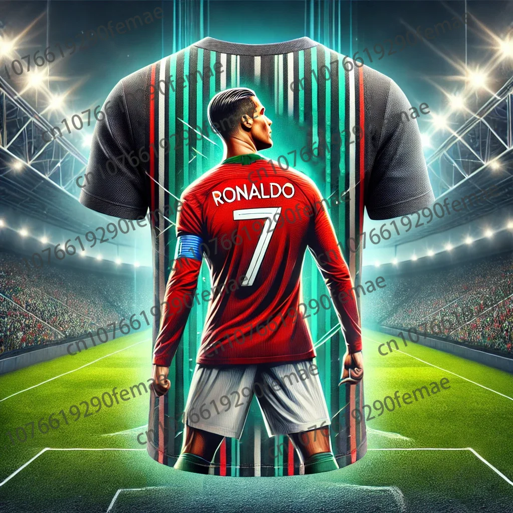 

ChatGPT AI Ronaldo T Shirts Player Sport Football Tops Adults Kids Soccer Training Summer Uniform Sweatshirt Jersey Tops Tees