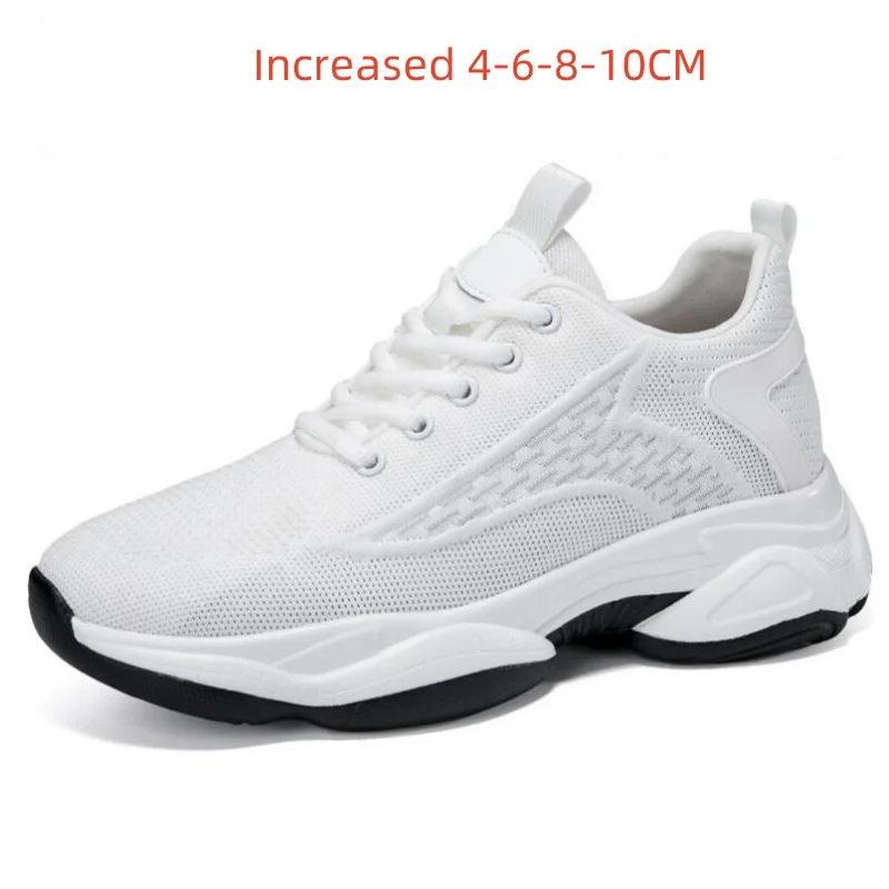

Sneakers Men Elevator Height Increasing Shoes for Man Insoles 4/6/8/10CM Hidden Heels Sports Inner Heightening Shoes