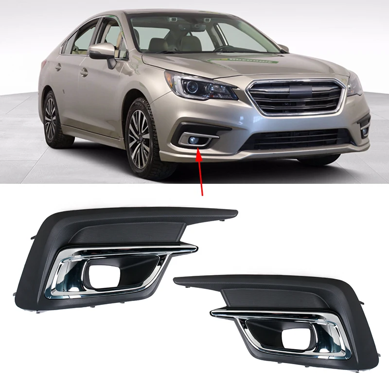 For Subaru Legacy 2018 2019 Car Front Bumper Fog Light Lamp Bezel Frame Cover Grille Shell Cap Hood Lid