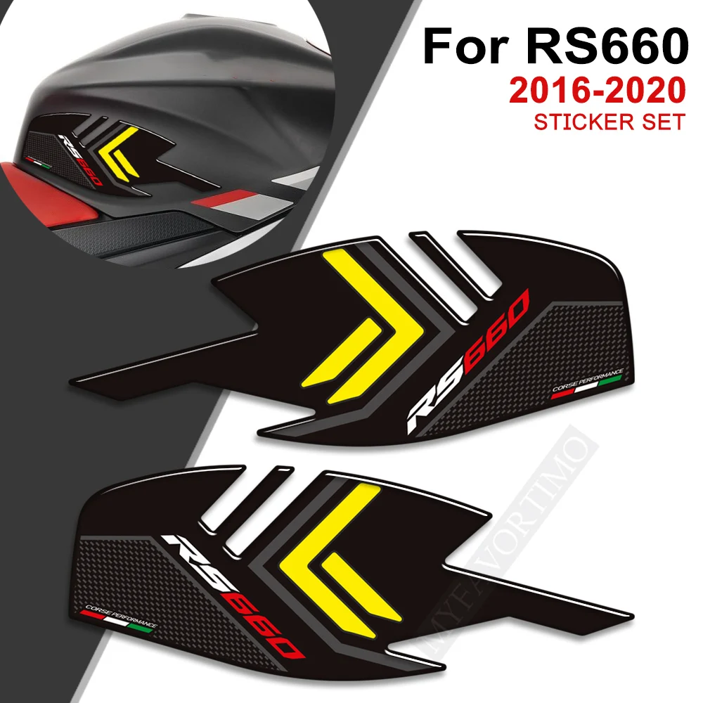 For Aprilia RS660 RS 660 Motorcycle Tank Pad Side Grips Gas Fuel Oil Kit Knee Stickers Decals Protector