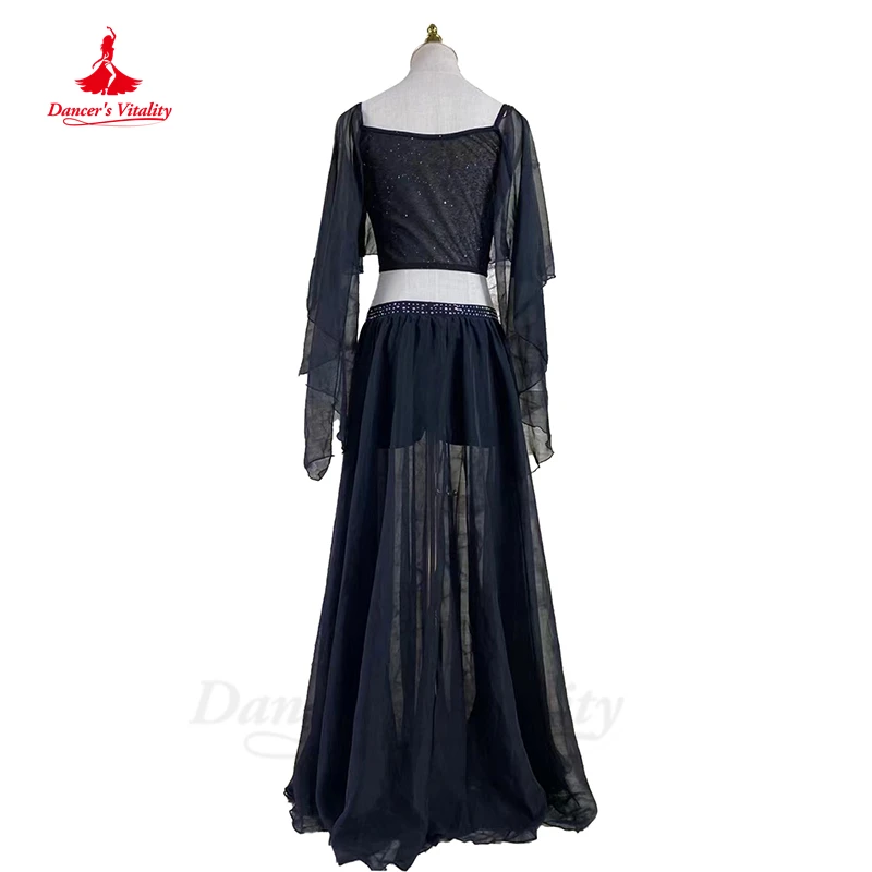 Belly Dance Practice Set for Women Children Bellydance Costume Customsized Top+chiffon Long Skirt Customsized Oriental Suits