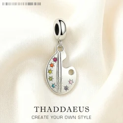 Painter Palette Charm For Women Men 2022 925 Sterling Silver Trendy Pendant Gift